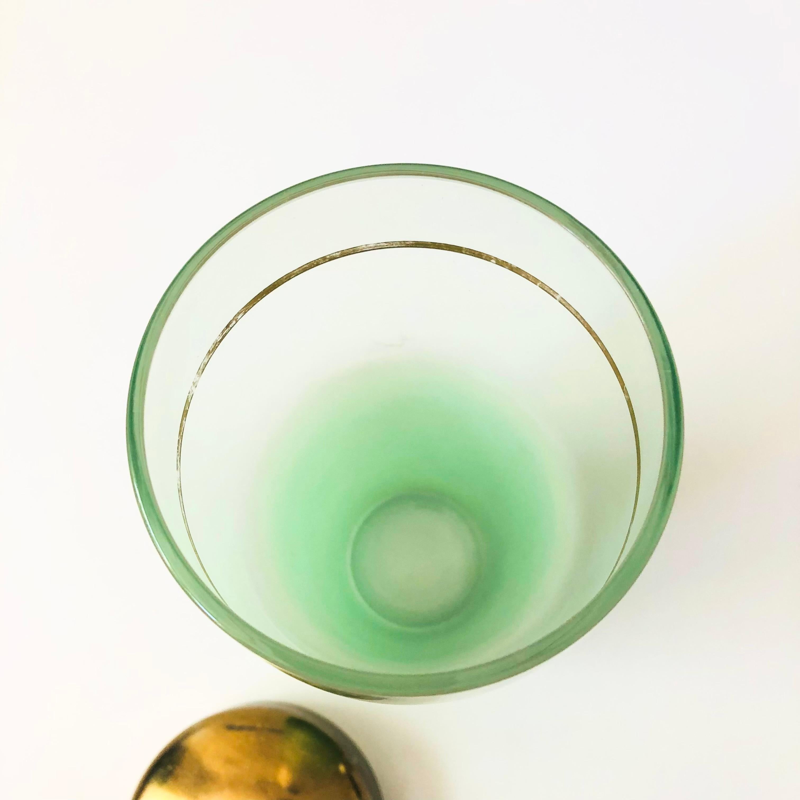 Metal MCM Green Blendo Glass Cocktail Shaker