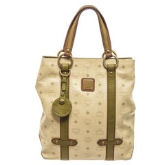 MCM Green Leather Shoulder Bag