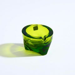 MCM Grüner Viking Glas-Aschenbecher