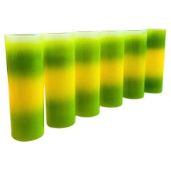 MCM Green Yellow Twist Blendo Tumblers - Set of 6