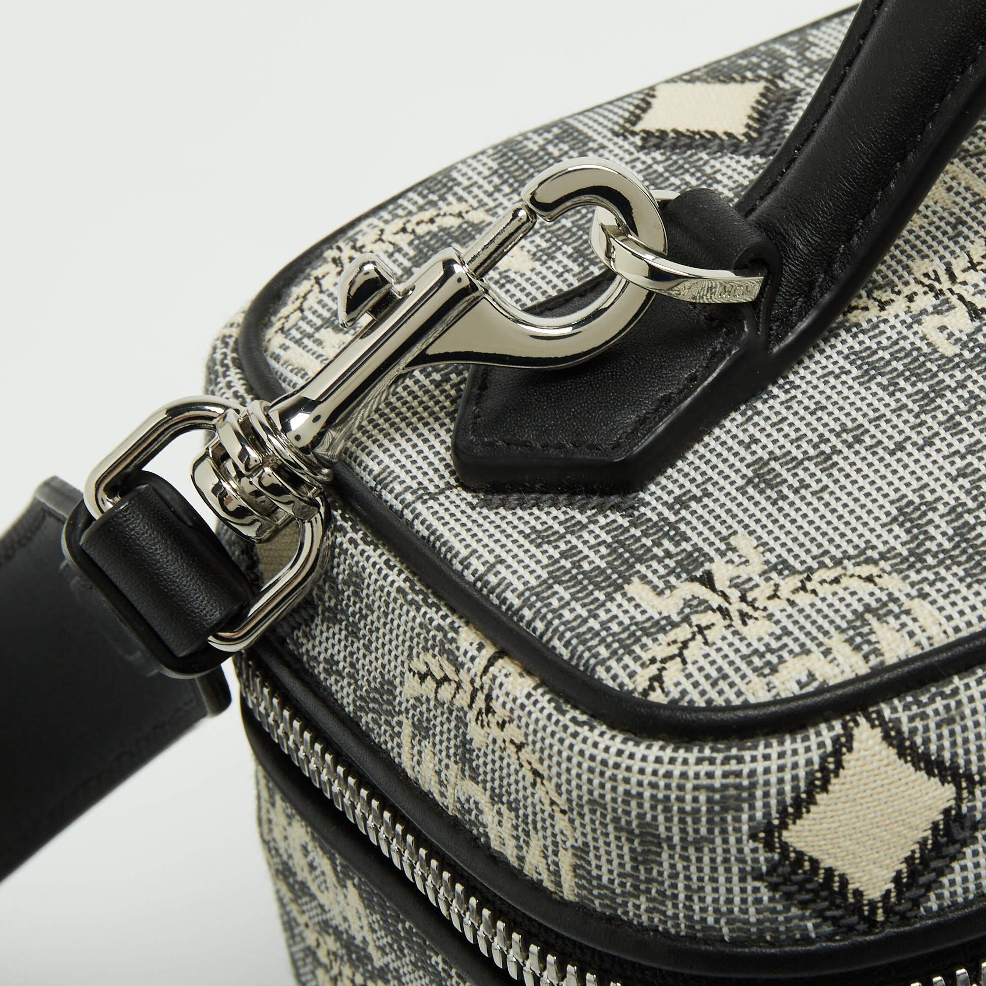 MCM Grey Vintage Monogram Jacquard Rockstar Vanity Bag 3