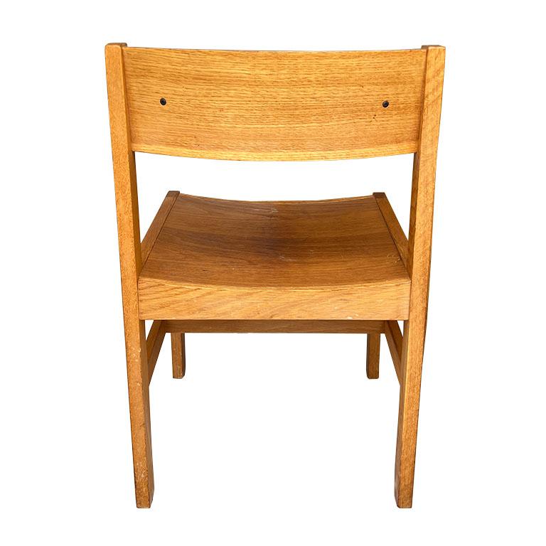 Chaises d'appoint MCM Gunlocke avec dossiers en cuir cousu imprimé Sud-Ouest - 2 Bon état - En vente à Oklahoma City, OK