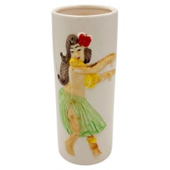 MCM Hand-painted Hula Girl R73a Ceramic Tumblar Cup by Orchids of Hawaii