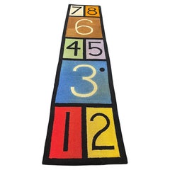 MCM Hand-Woven "Hopscotch" Wool Rug / Runner