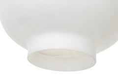 MCM Handblown Opaline Double Cased Parabola Shaped Glass Pendant, Finland