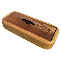 Antique MCM Handcrafted Wooden Isigo Pervuvian Ebony Jewelery Box by J.Amberg