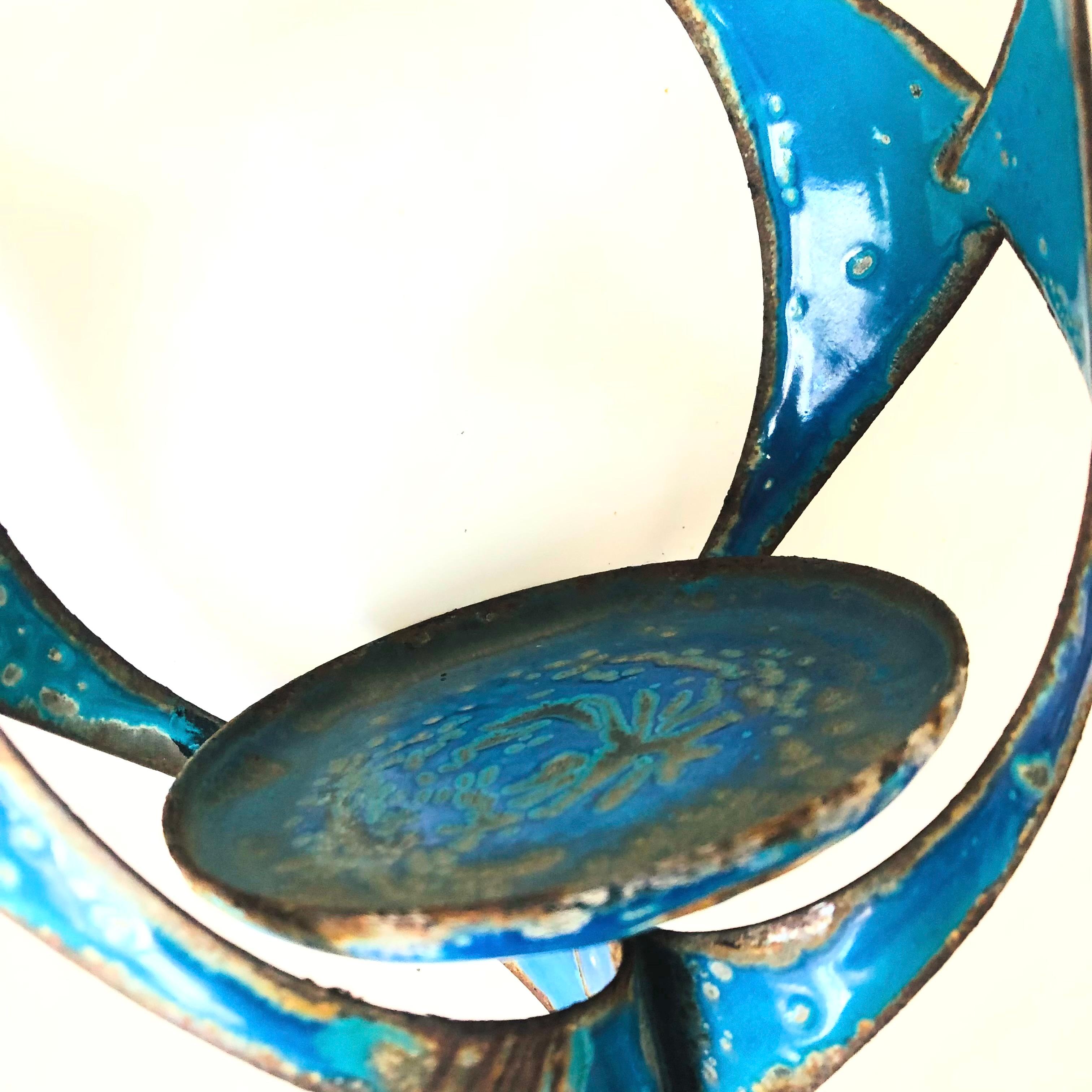 Metal MCM Hanova Enameled Hanging Candle Holder