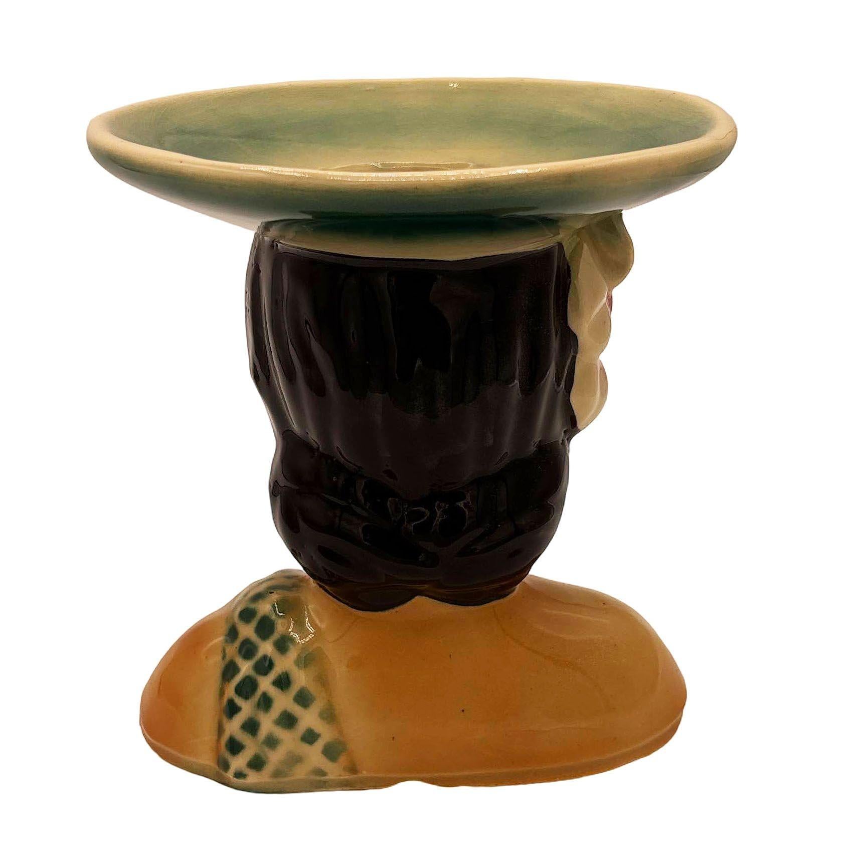 MCM Hawaiian 896 Hula Girl Polynesian Pink Plant Bust Vase di Shawnee Pottery In condizioni ottime in vendita a Van Nuys, CA