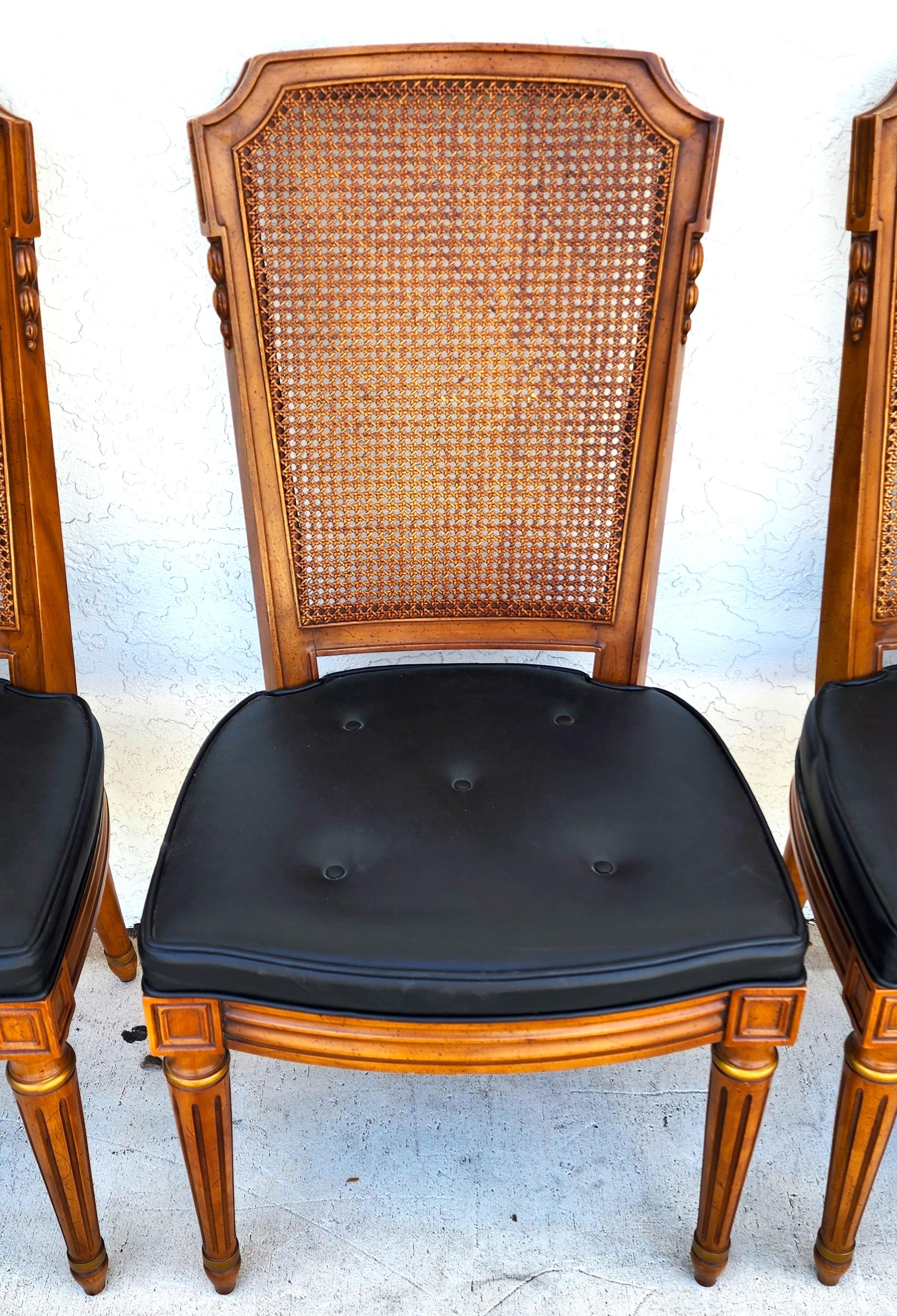 MCM Henredon Sillas de comedor Respaldo de caña 28-2501 en venta 6