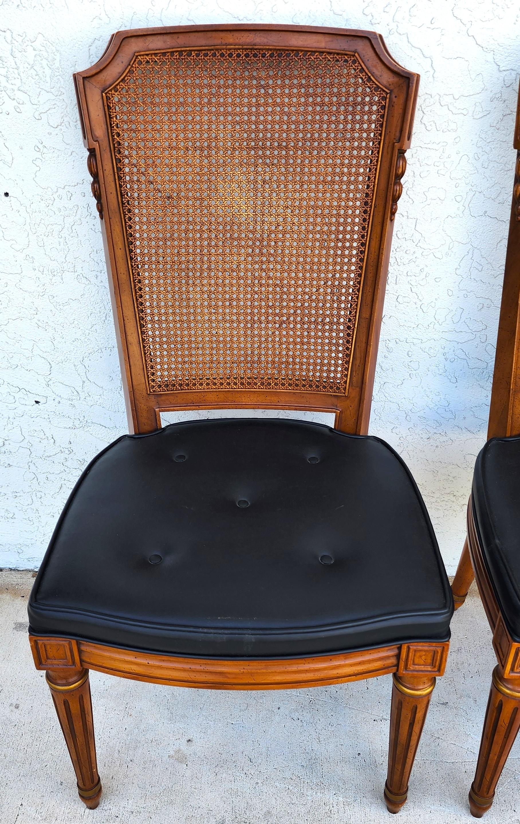 MCM Henredon Sillas de comedor Respaldo de caña 28-2501 en venta 9