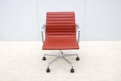 MCM Herman Miller Eames Aluminum Group Terra Cotta Leather Management Chair