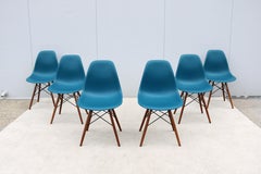 MCM Herman Miller Eames Molded Plastic Dining Chairs Dowel Base DSW - Set of 6