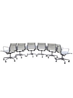 MCM Herman Miller Eames White Mesh Low Back Office Chairs - 6
