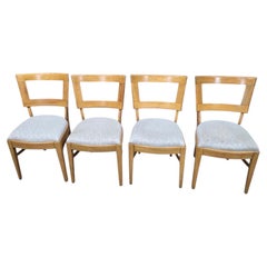 MCM Heywood-Wakefield Dining Chairs in Blonde Birch – Set of 4
