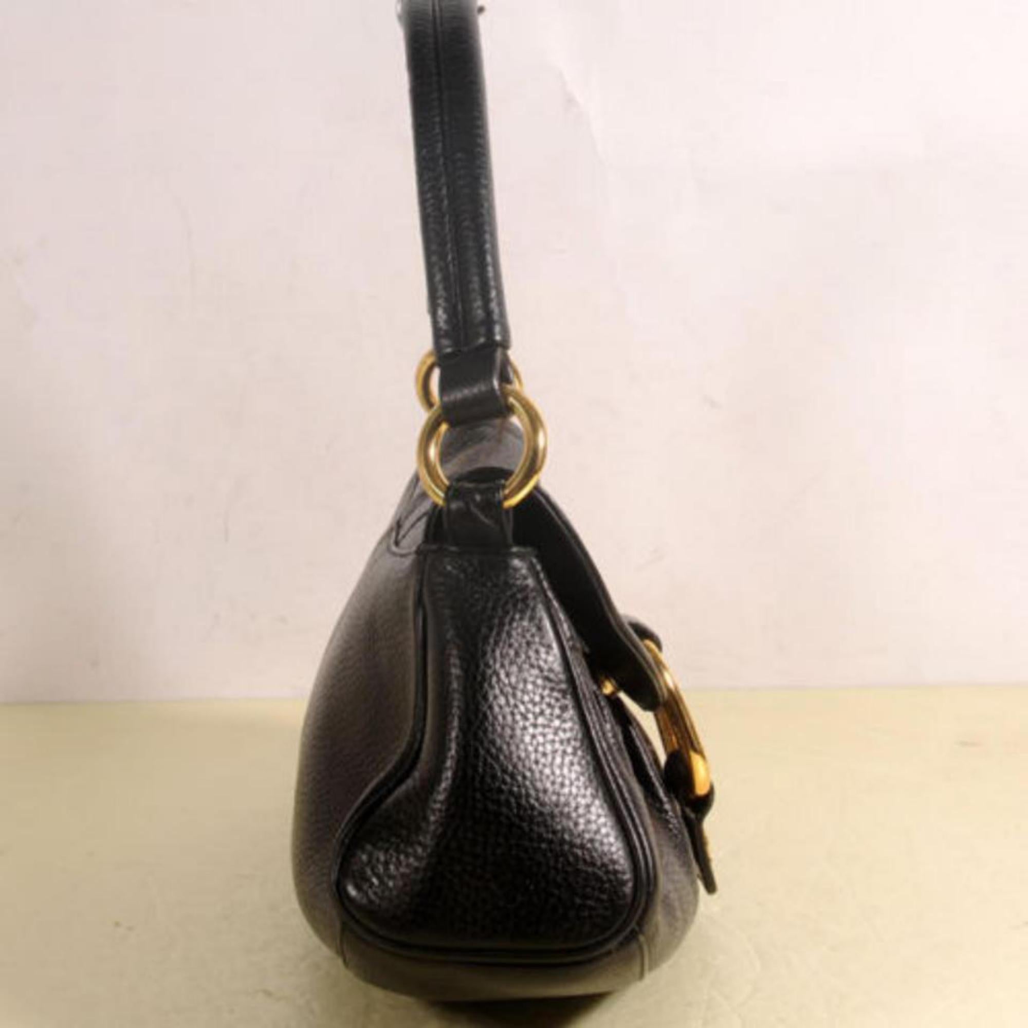 MCM Hobo 868835 Black Leather Satchel For Sale 1