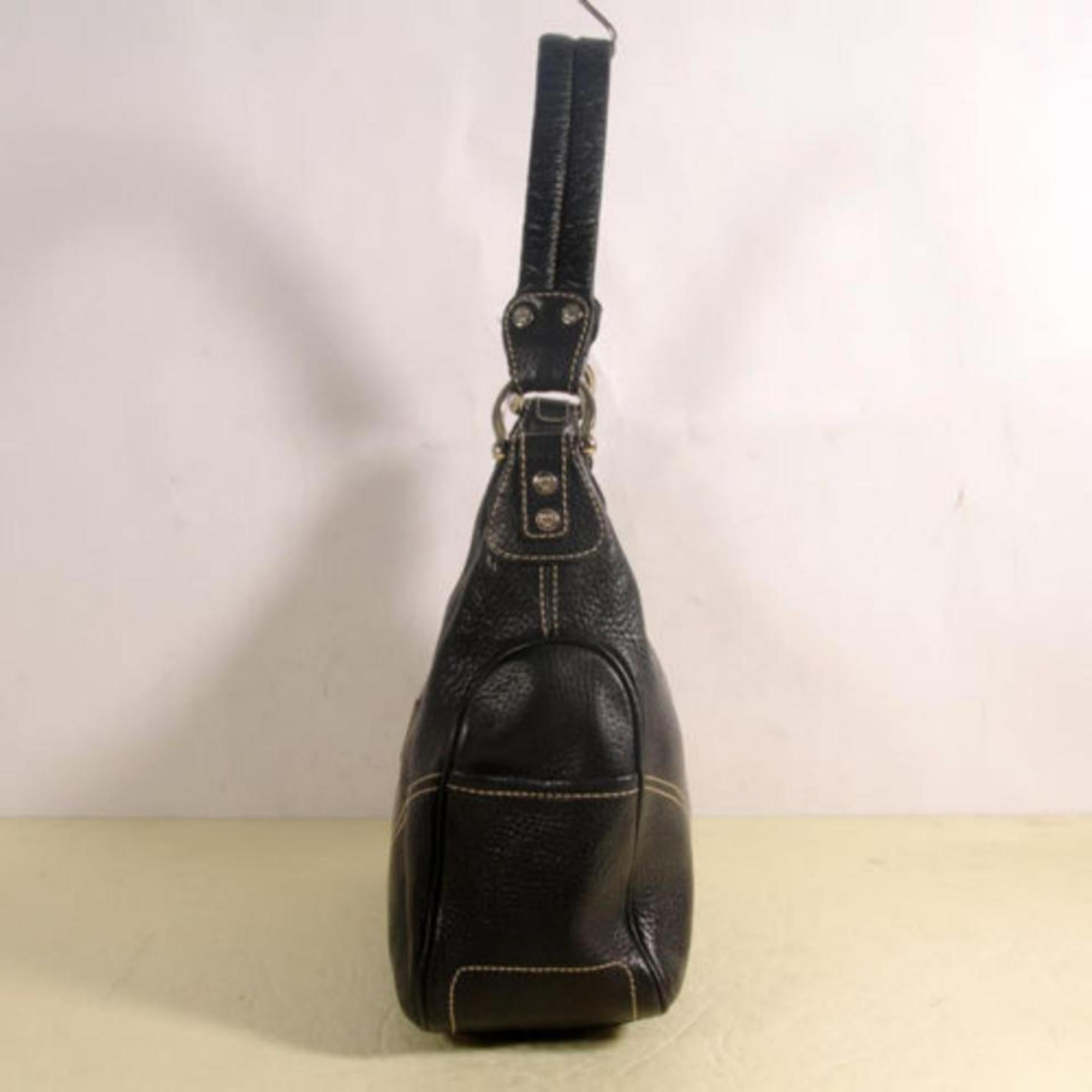 MCM Hobo 869655 Black Leather Tote For Sale 7