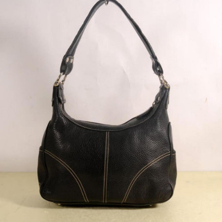 MCM Hobo 869655 Black Leather Tote For Sale at 1stDibs