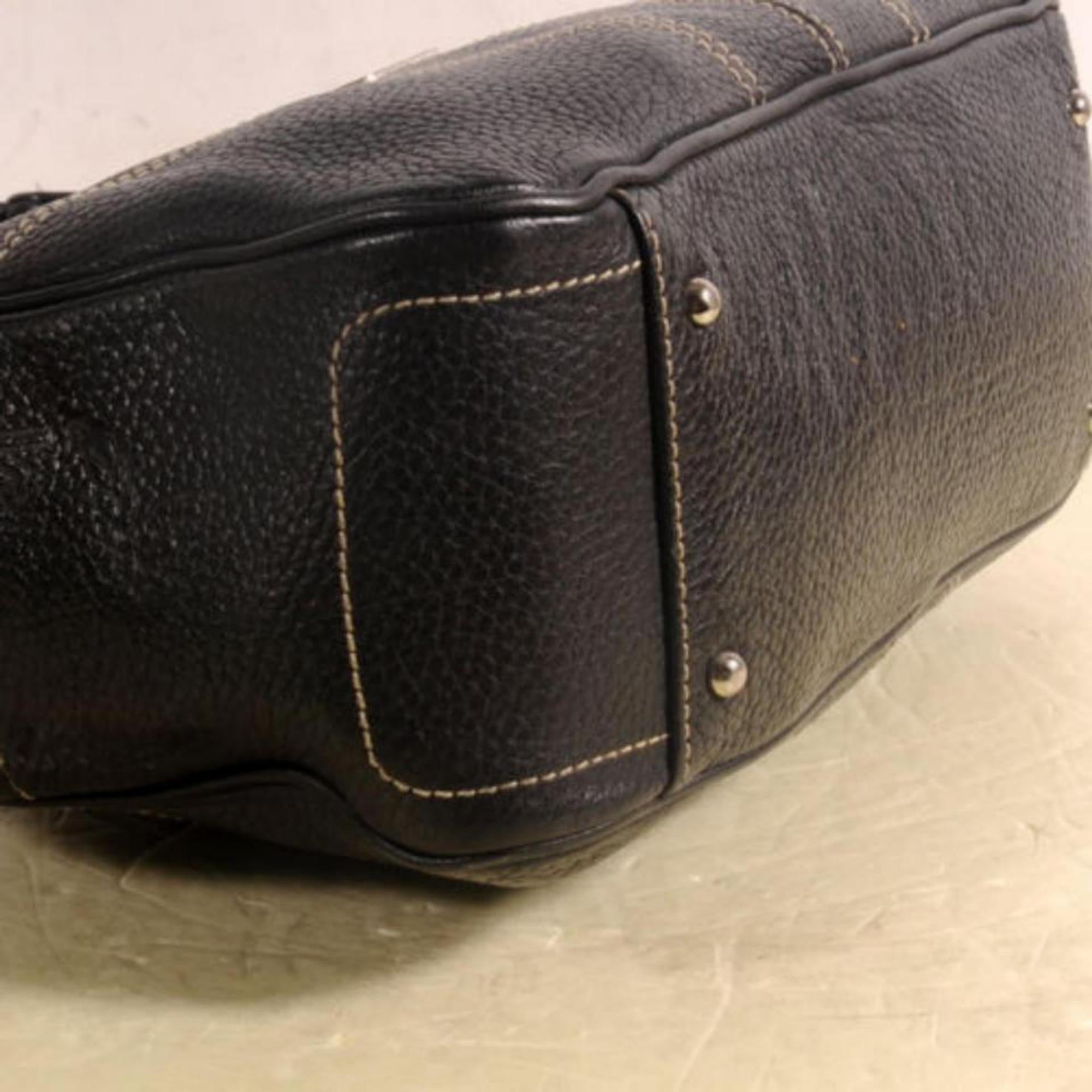 MCM Hobo 869655 Black Leather Tote For Sale 4