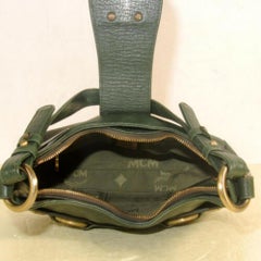 MCM Hobo 869871 Green Leather Shoulder Bag