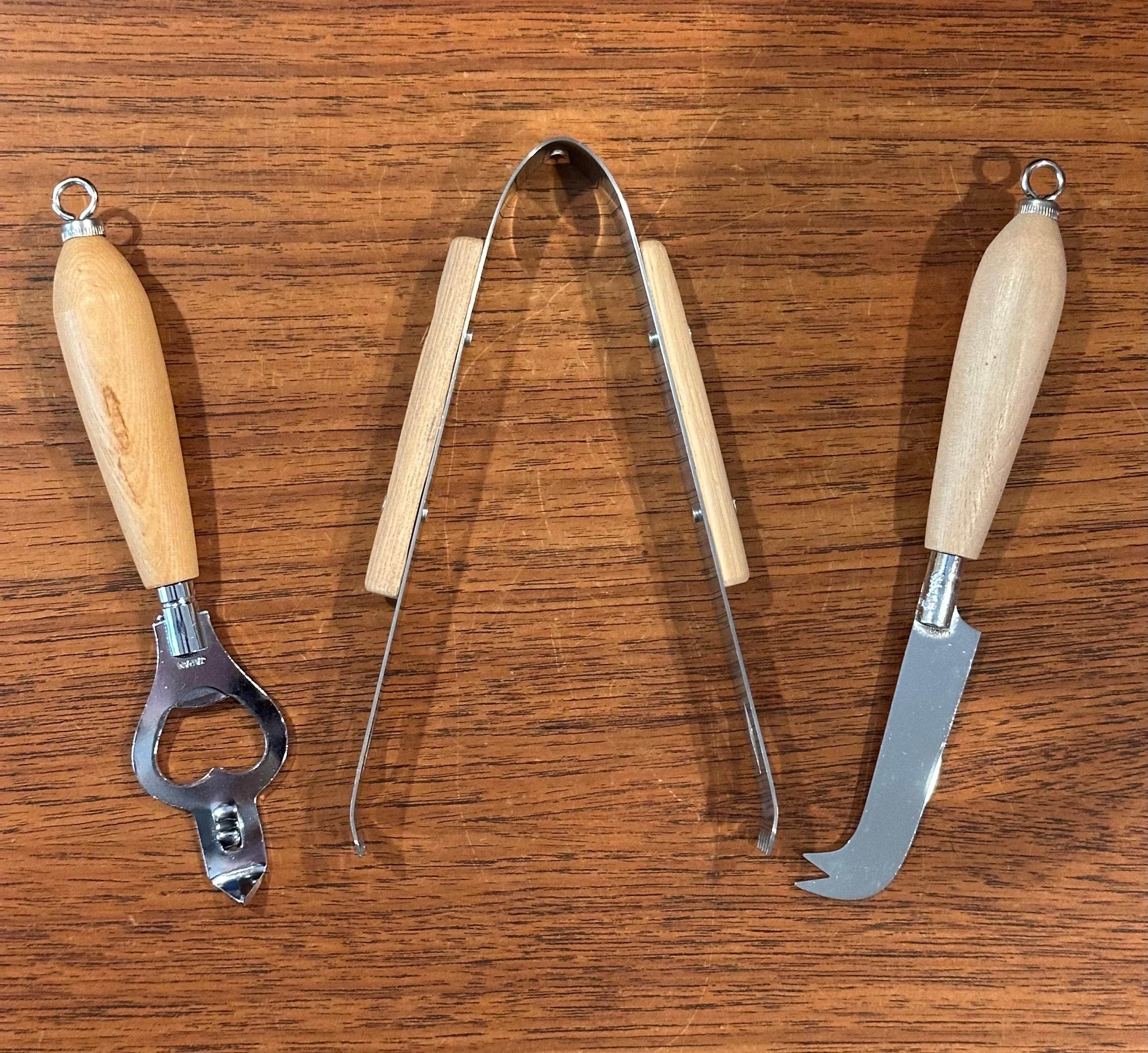 Seau à glace MCM avec outils de bar par Georges Briard - Nouveau avec étiquette en vente 7