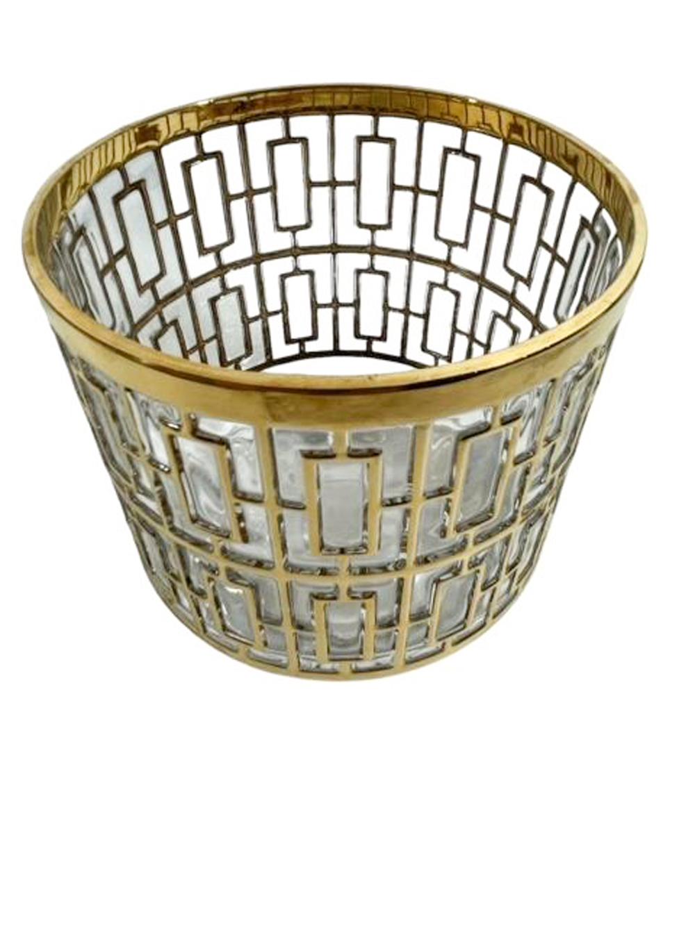 Hielera de cristal imperial MCM con diseño Shoji Moderno de mediados de siglo en venta