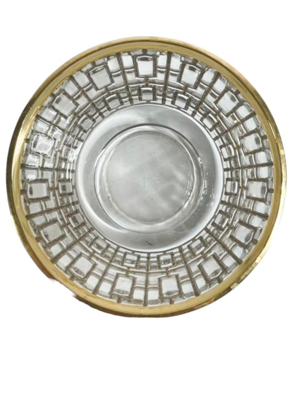 Hielera de cristal imperial MCM con diseño Shoji siglo XX en venta