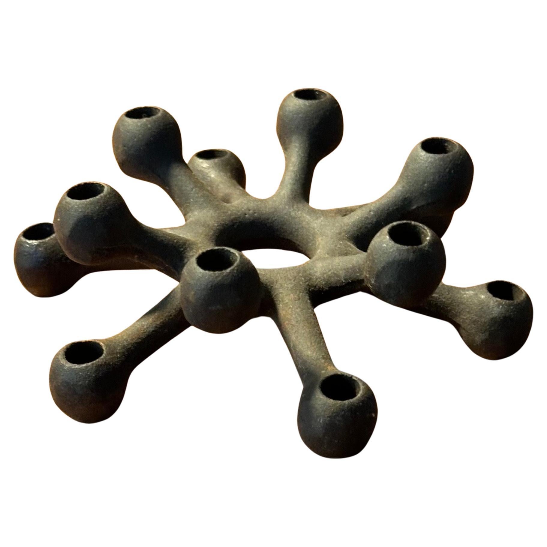 MCM Iron Candle Holder in Box by Dansk Designs For Sale 5