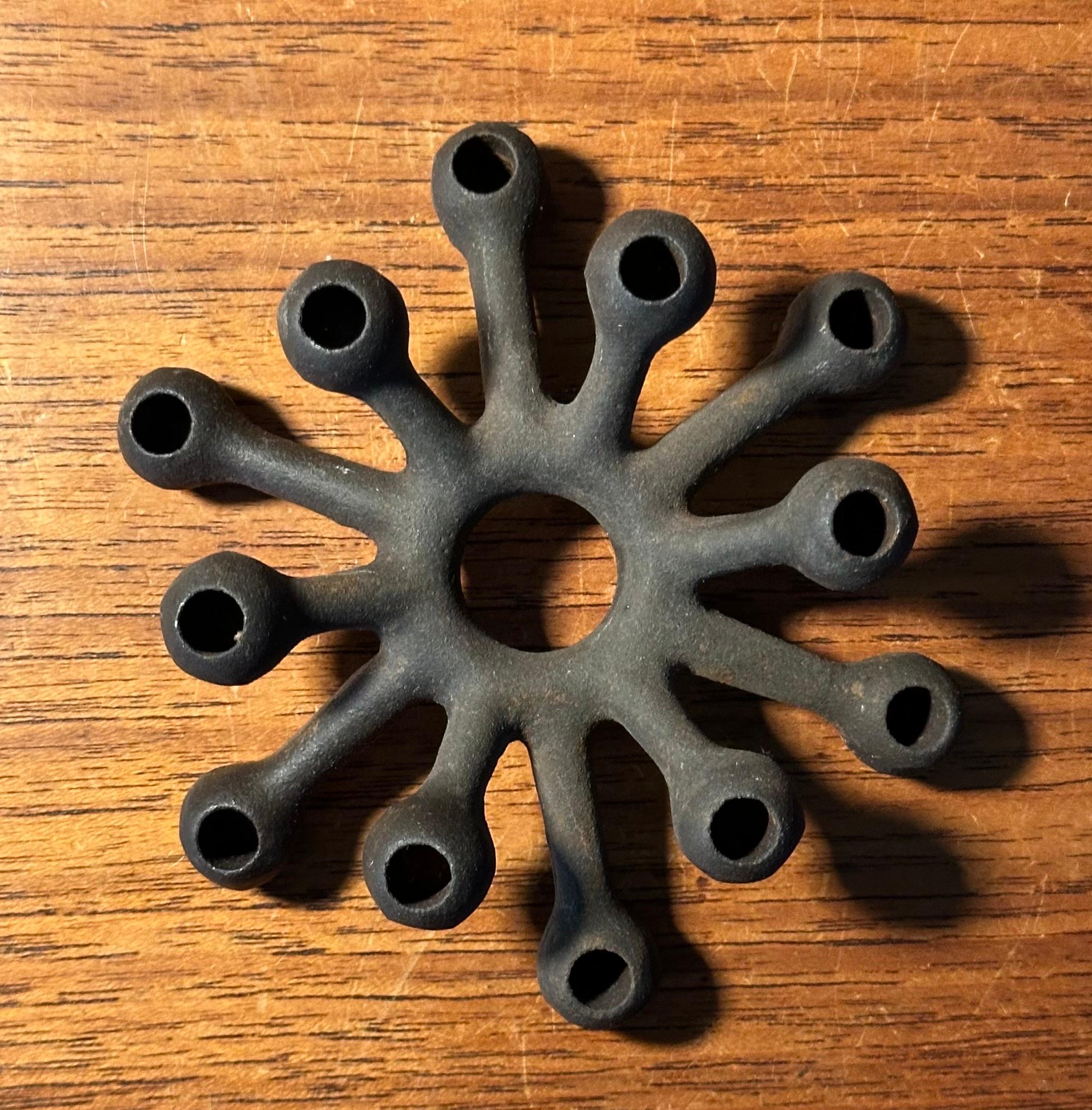 MCM Iron Candle Holder in Box by Dansk Designs For Sale 2