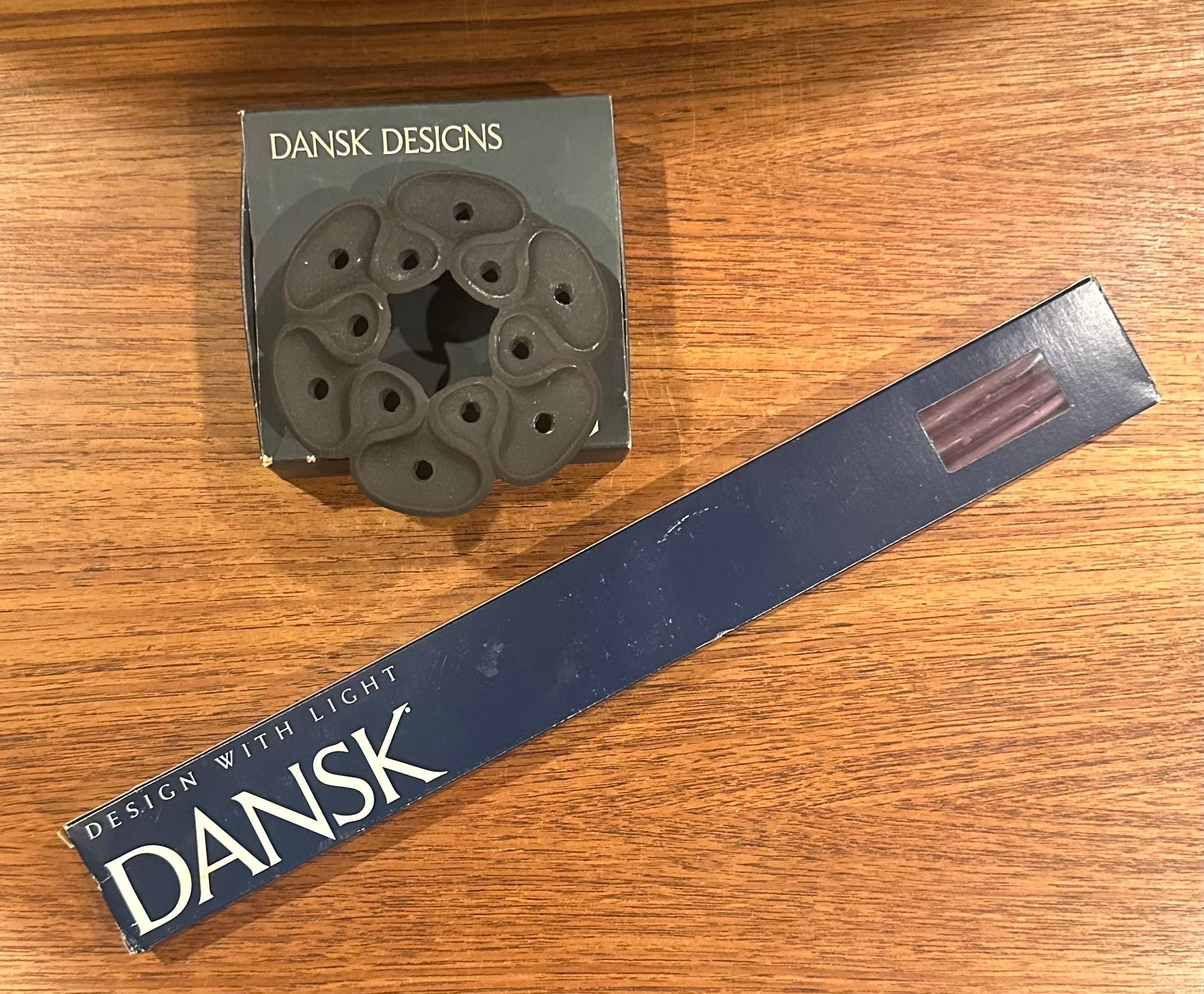 Danese Portacandele in ferro MCM in scatola di Dansk Designs con candele in vendita