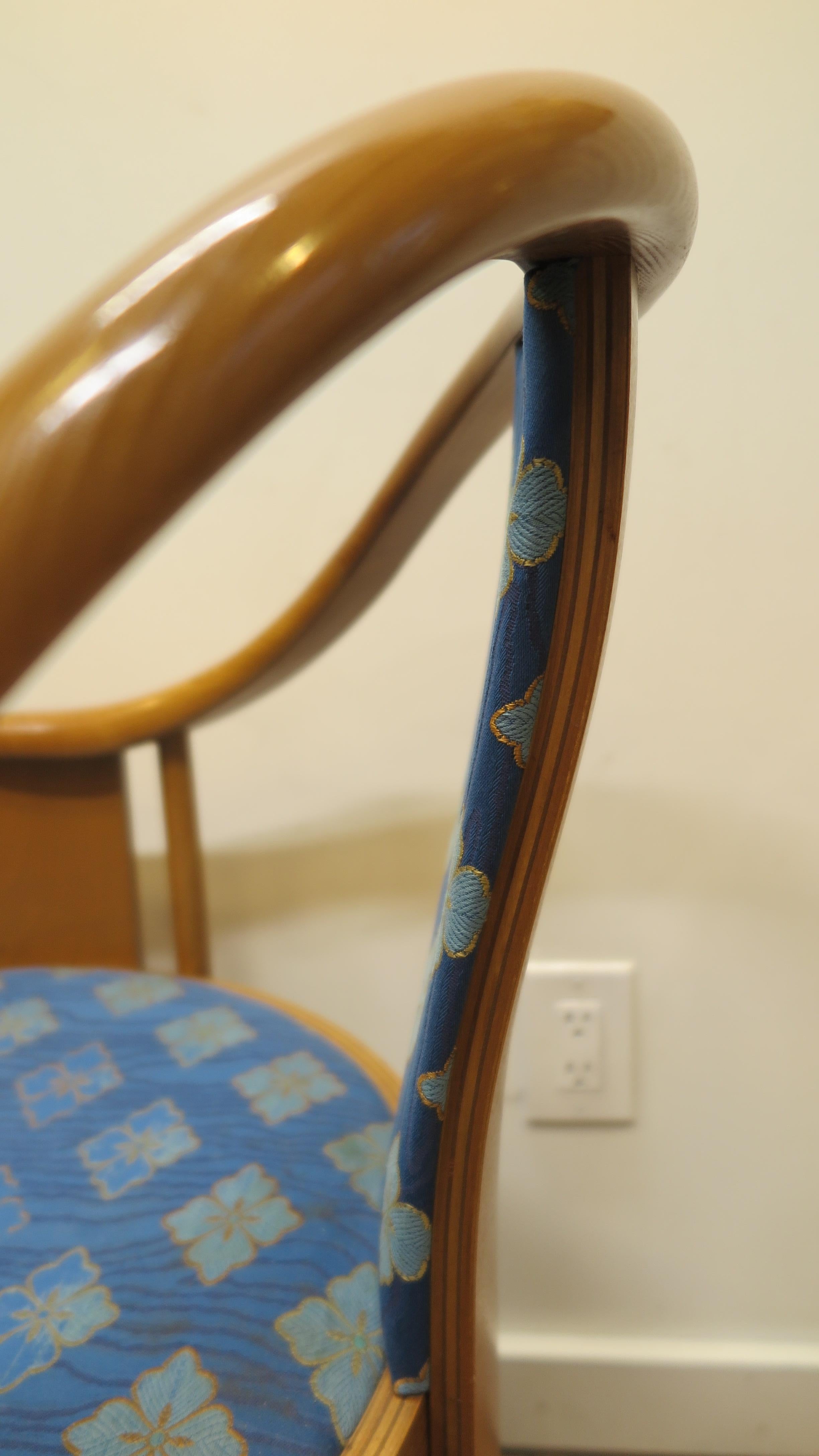 MCM Italienische Sessel mit runder Rückenlehne aus gebogenem Holz, Kolber & Trocadero im Angebot 4