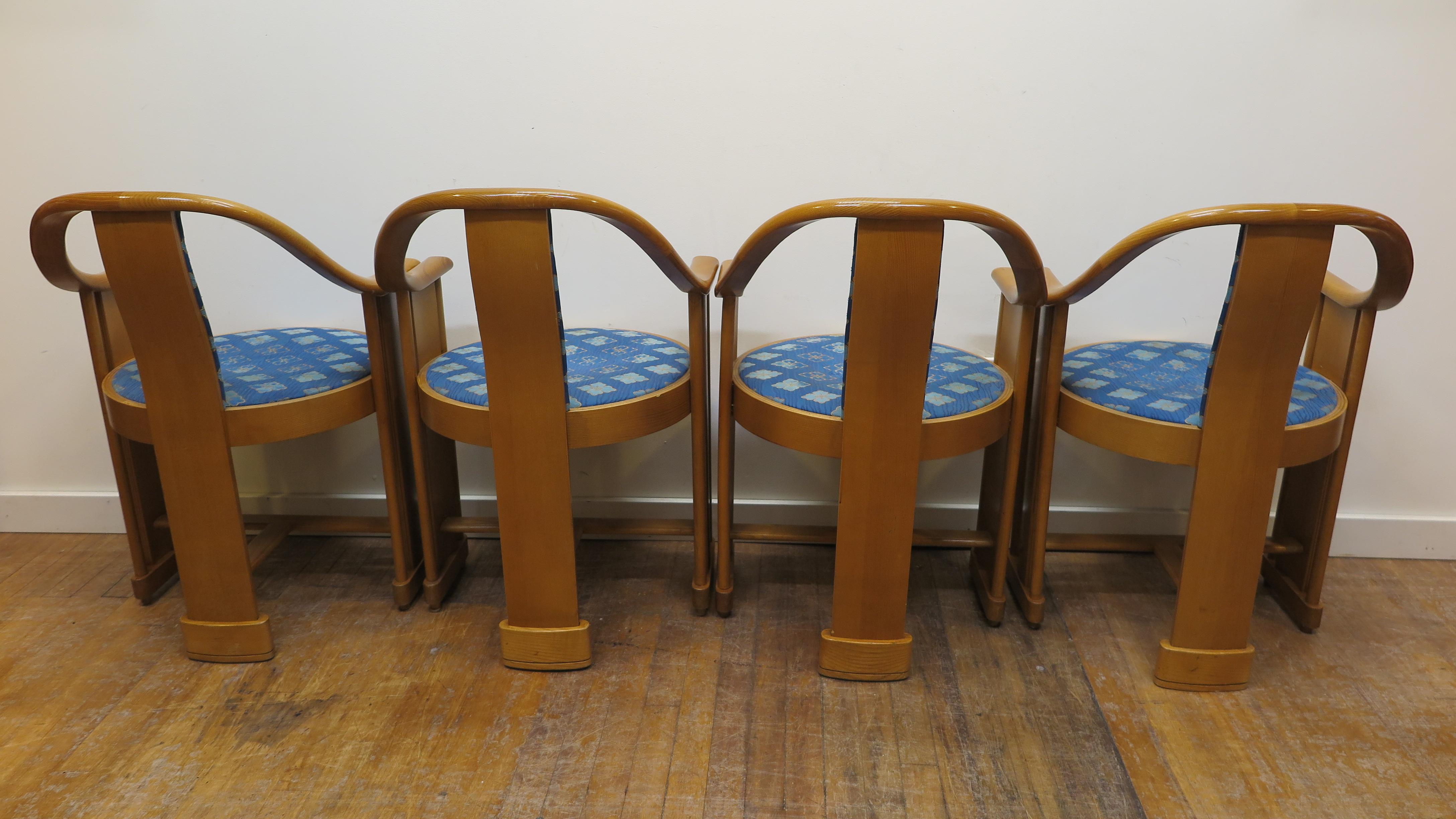 MCM Italienische Sessel mit runder Rückenlehne aus gebogenem Holz, Kolber & Trocadero im Zustand „Gut“ im Angebot in New York, NY