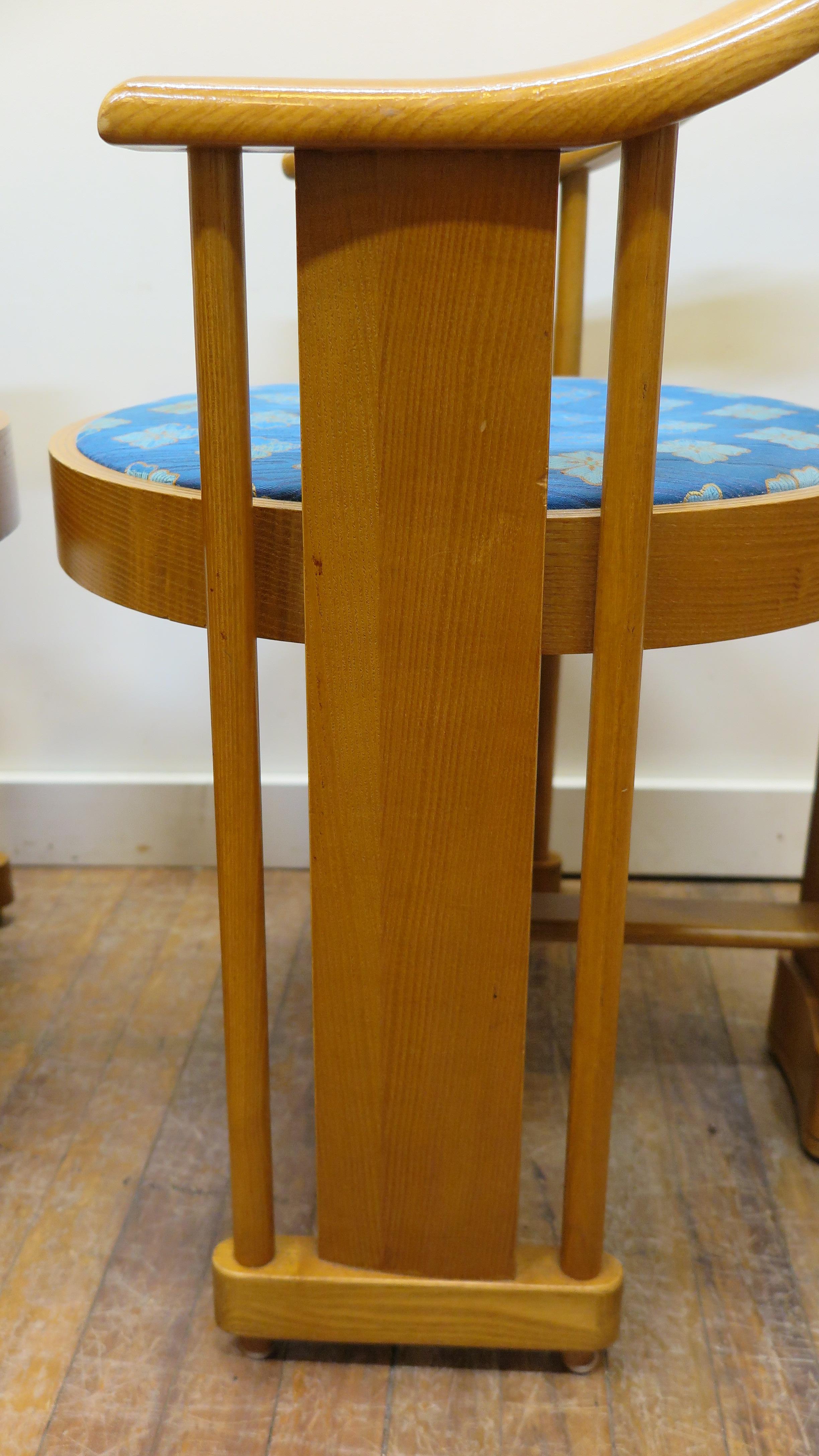 MCM Italienische Sessel mit runder Rückenlehne aus gebogenem Holz, Kolber & Trocadero im Angebot 2