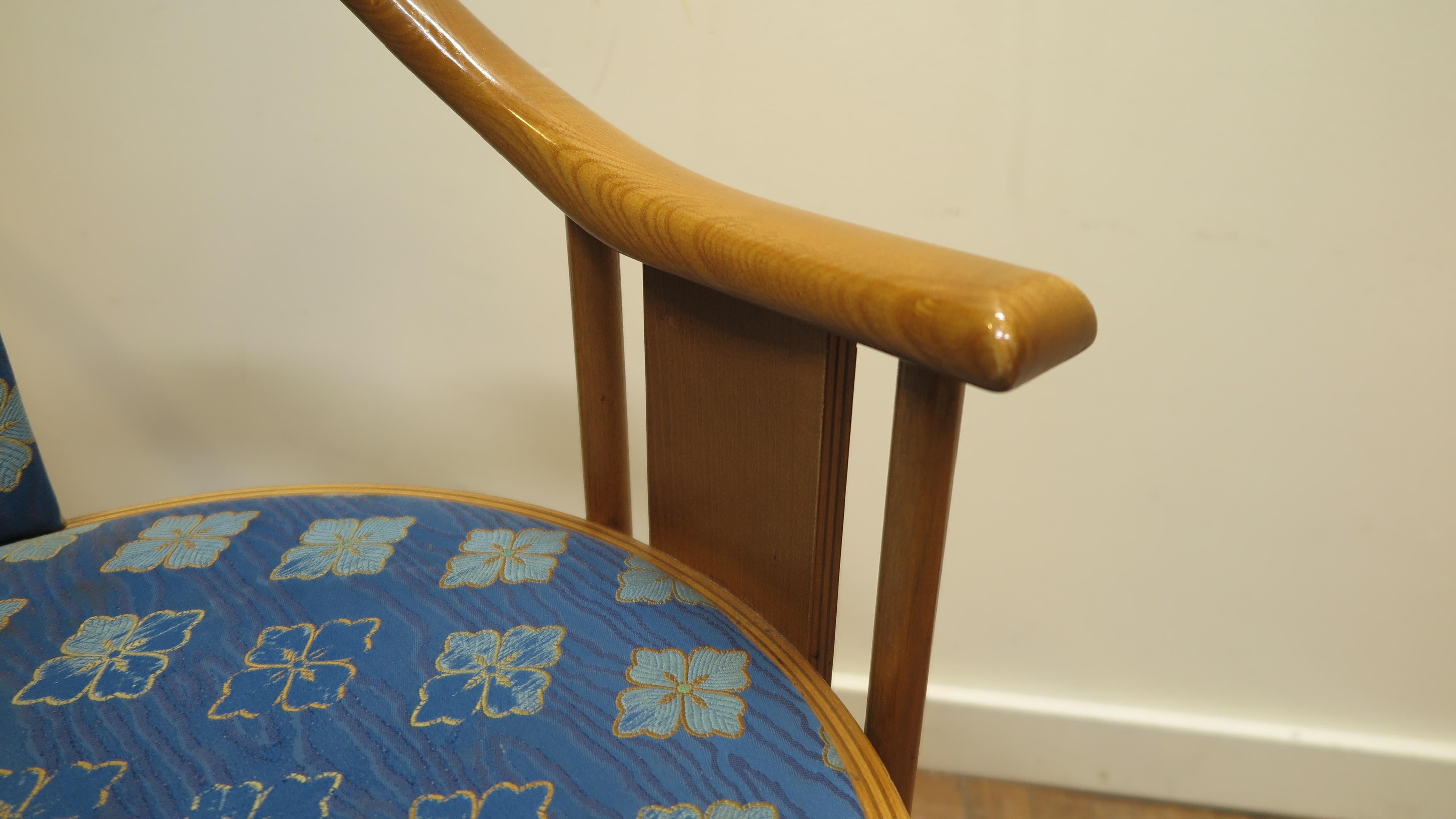 MCM Italienische Sessel mit runder Rückenlehne aus gebogenem Holz, Kolber & Trocadero im Angebot 3