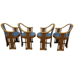 Used MCM Italian Bent Wood Round Back Chairs Colber & Trocadero