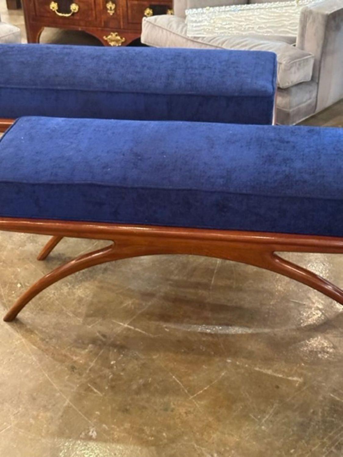 20th Century MCM Italian Designer Mahogany Benches For Sale