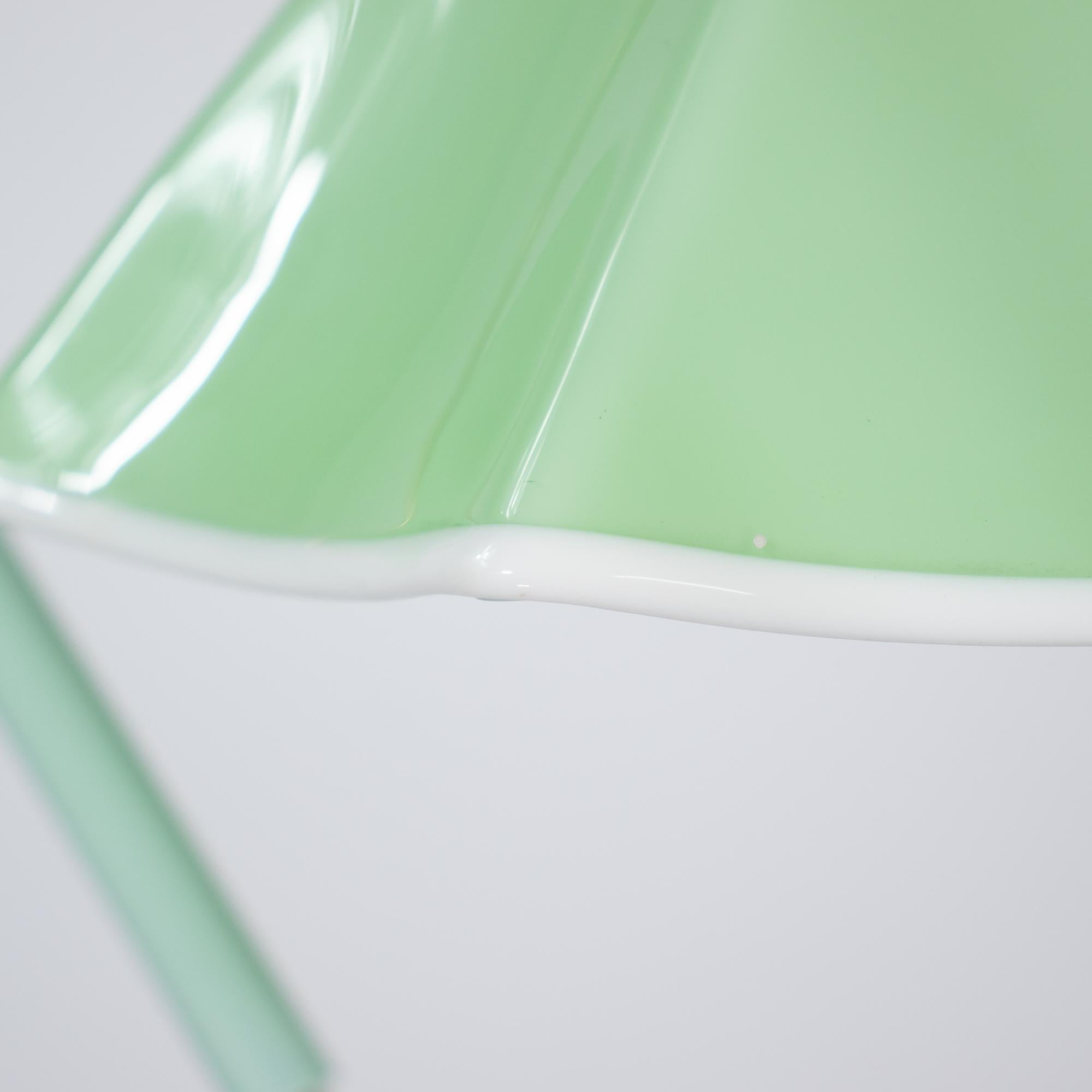 Pendentif en verre de Murano opalin vert de MCM dans le style de Fontana Arte en vente 5