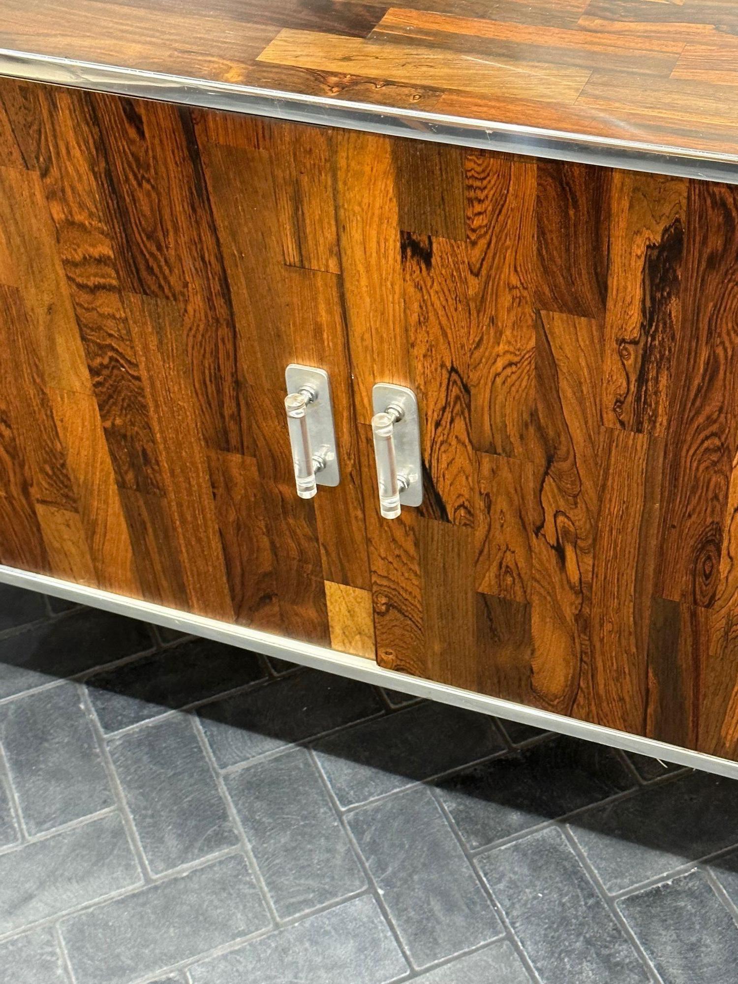 MCM Italian Oak 2 Door Cabinet In Good Condition For Sale In Dallas, TX