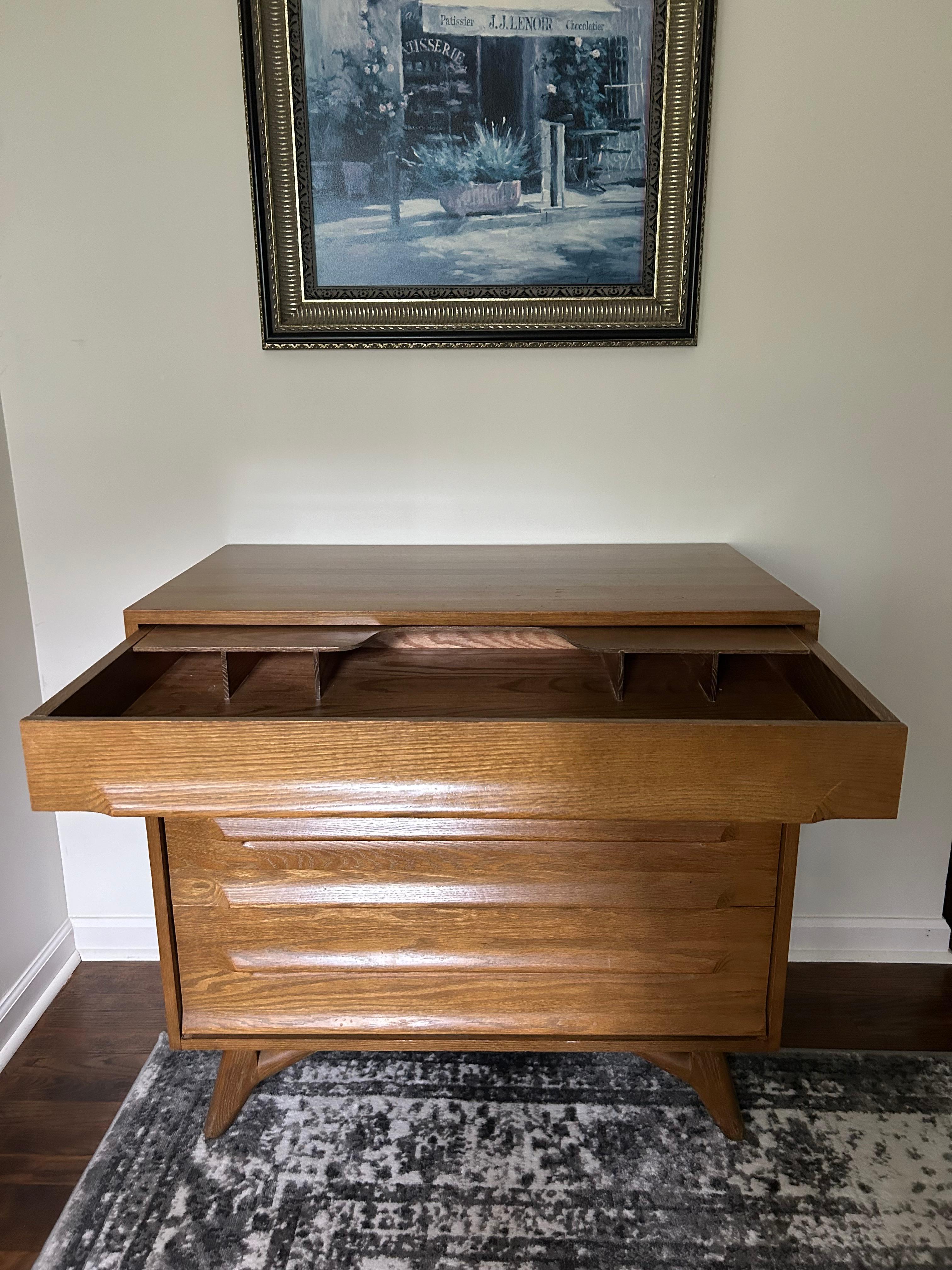 Mid-Century Modern MCM Jack Van Der Molen Secretary Desk and Dresser for Vanleigh For Sale