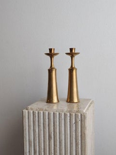 MCM Jens Quistgaard Candlesticks, Brass, Demark c. 1950s