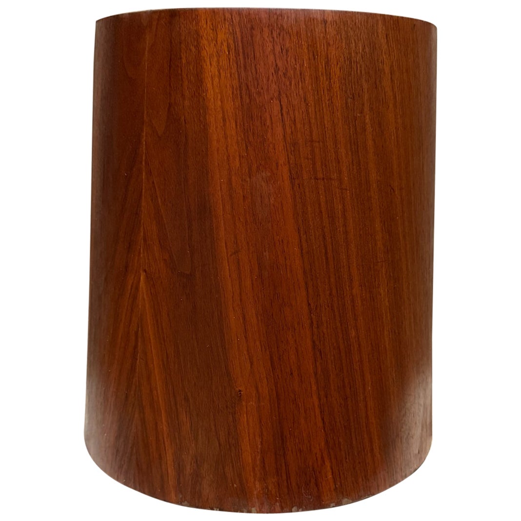MCM Jens Risom Tapered Walnut Wood Waste Basket