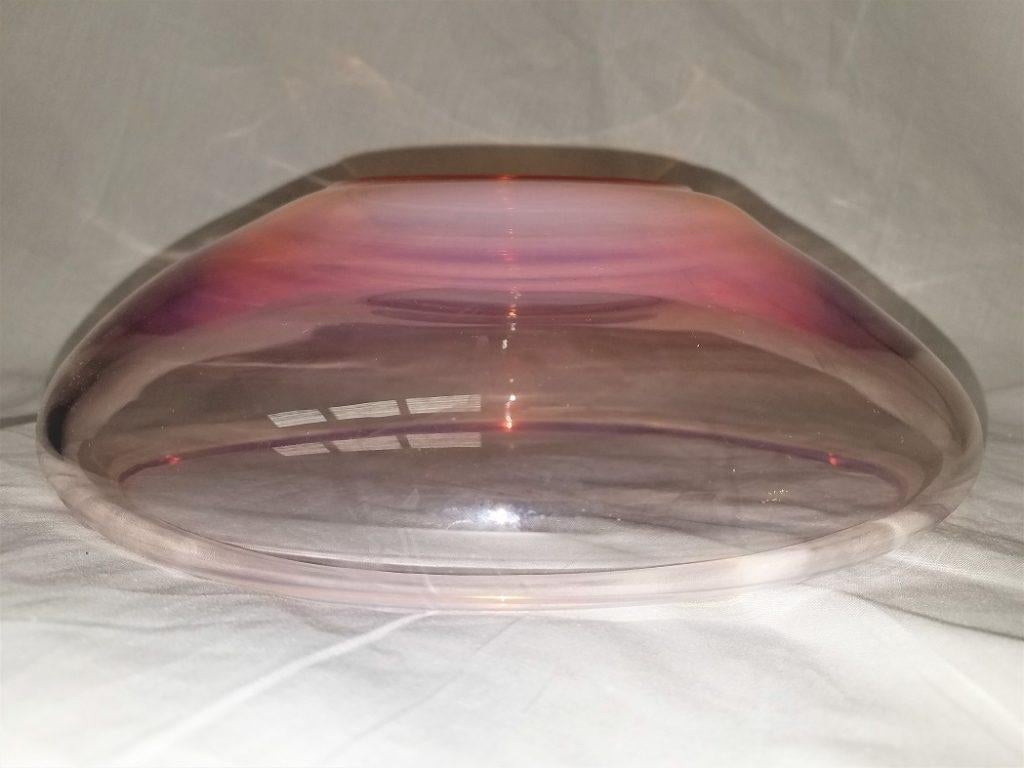 MCM John-Orwar Lake Style Opalescent Swedish Art Glass Bowl 1