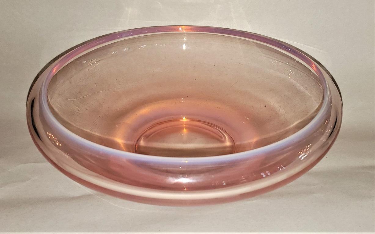 MCM John-Orwar Lake Style Opalescent Swedish Art Glass Bowl 2