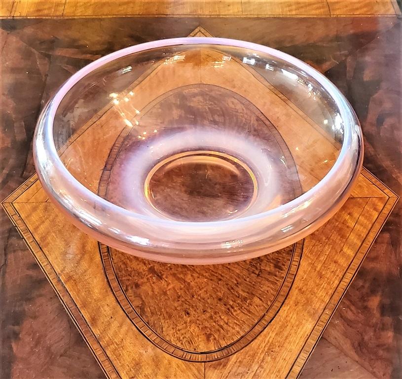 Mid-Century Modern MCM John-Orwar Lake Style Opalescent Swedish Art Glass Bowl