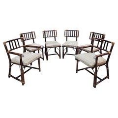 MCM John Wisner for Ficks Reed Rattan & Bamboo Dining Chairs, Set of 6