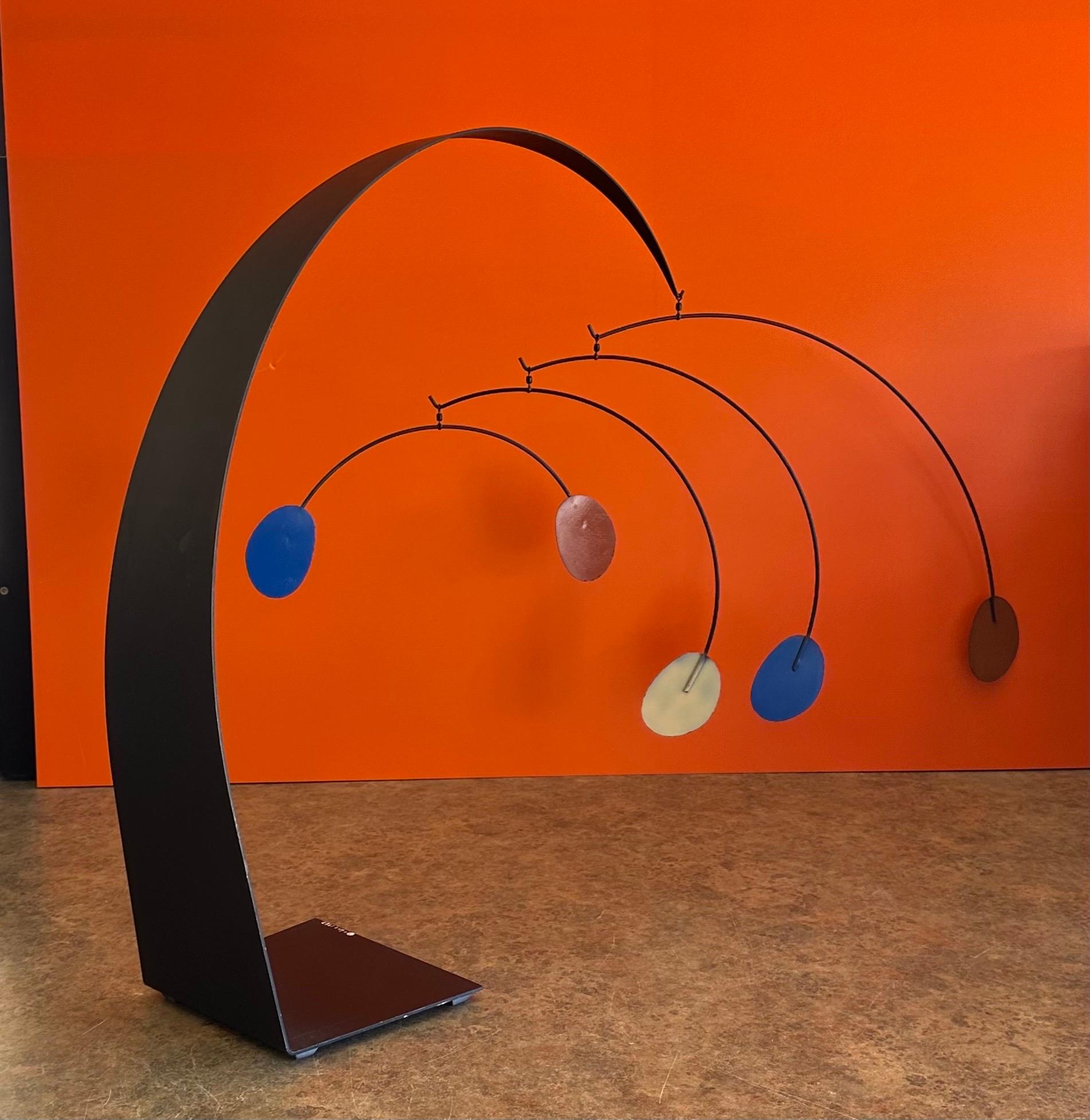American MCM Kinetic Painted Steel Mobile by C. Jere for Artisian House For Sale