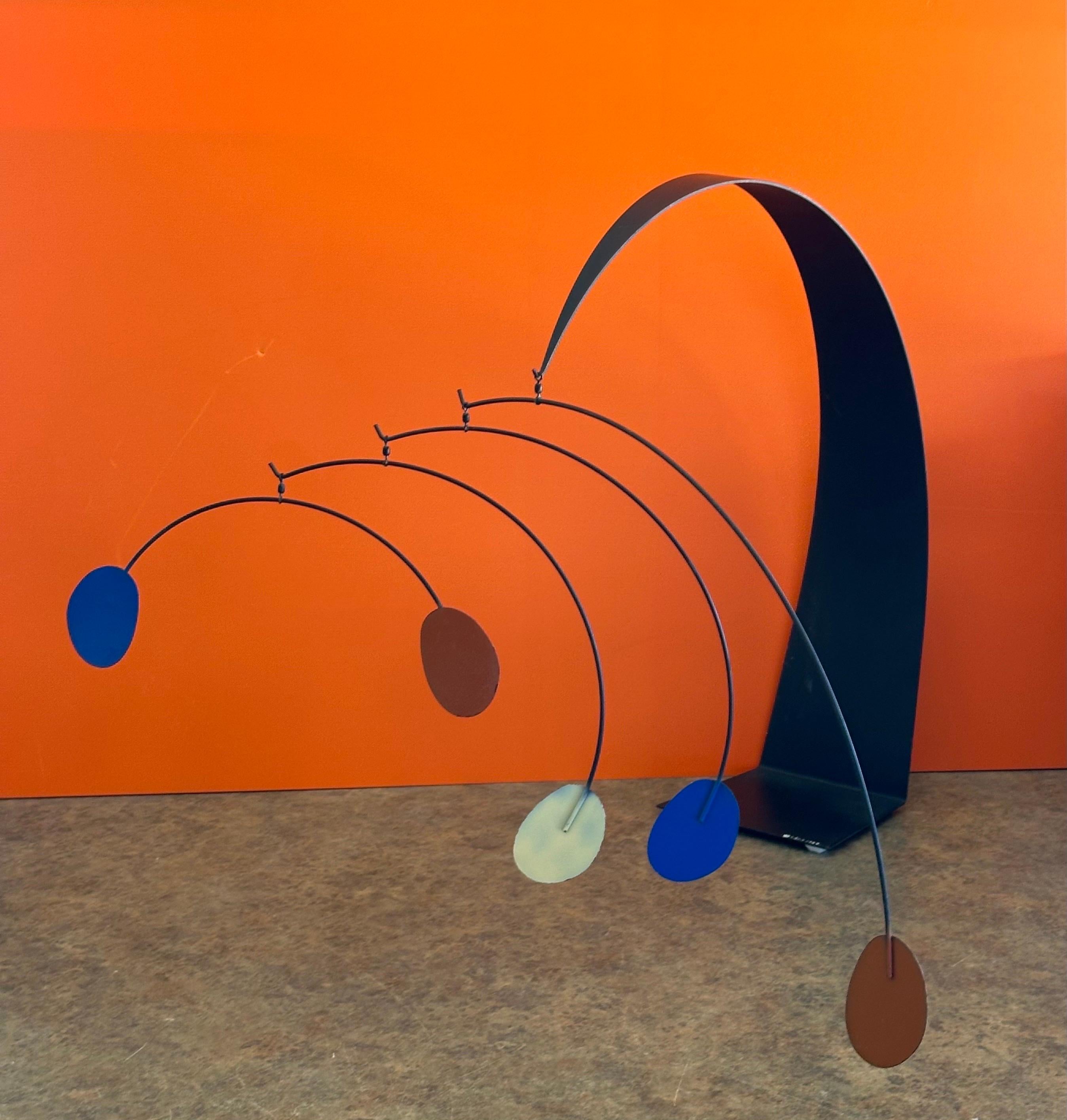 MCM Kinetic Painted Steel Mobile by C. Jere for Artisian House For Sale 3