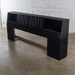 MCM King Size Bookcase Headboard by Sligh Furniture Cross Country Line in Black