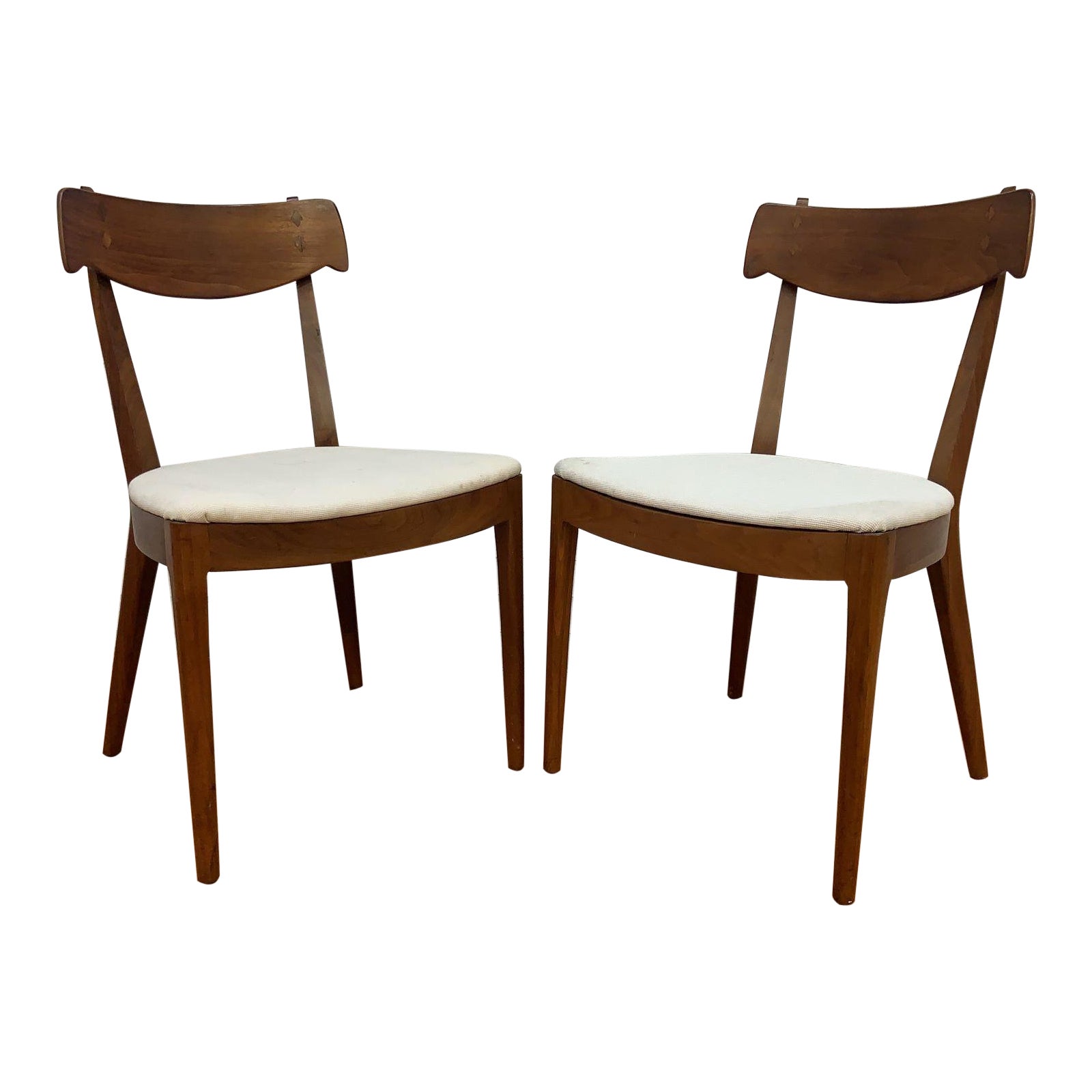 MCM Kipp Stewart for Drexel Declaration Bowtie Back Side Chairs - Pair