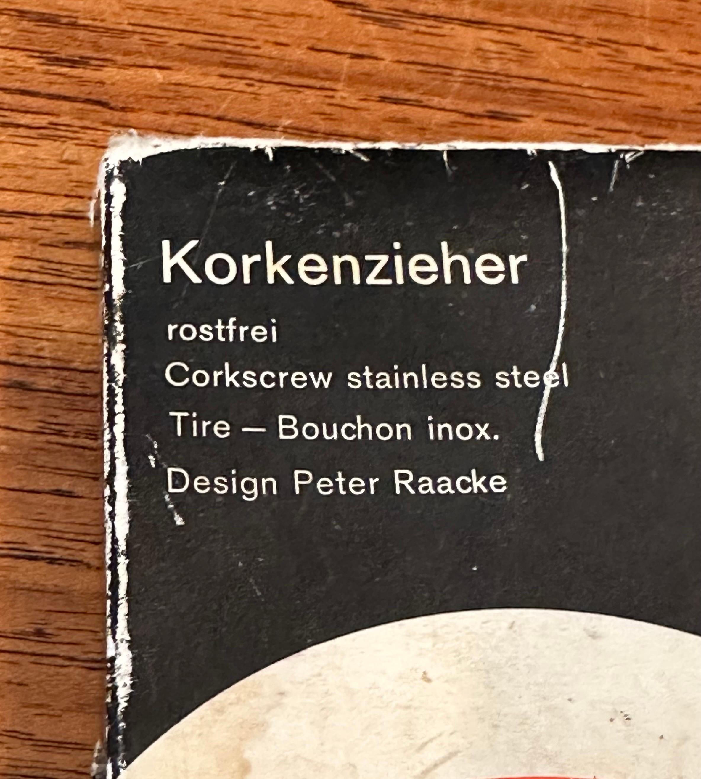 Crémaillère à vin MCM Korkenzieher dans une boîte de Peter Raacke pour Rostfrei en vente 1