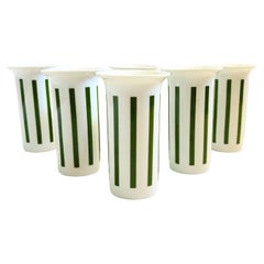 MCM LaGardo Tackett Green Striped Tumblers - Set of 6